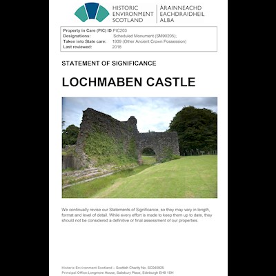 Front cover of Lochmaben Castle Statement of Significance