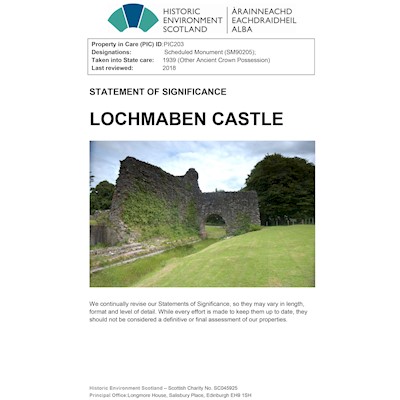 Front cover of Lochmaben Castle Statement of Significance
