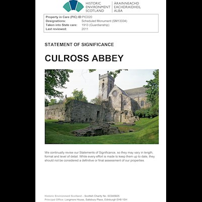 Front cover of Culross Abbey Statement of Significance