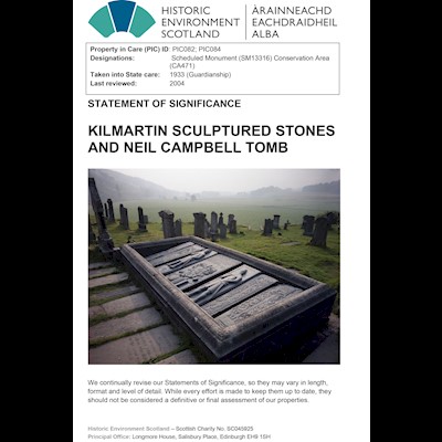 Front cover of Kilmartin Sculptured Stones and Neil Campbell Tomb Statement of Significance