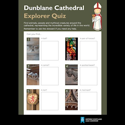 Screen shot of Dunblane Cathedral Explorer Quiz