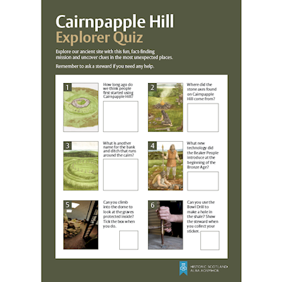  cover page of cairnpapple hill explorer quiz 
