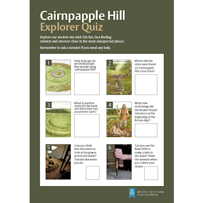  cover page of cairnpapple hill explorer quiz 