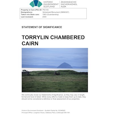 Front cover Torrylin Cairn - Statement of Significance.