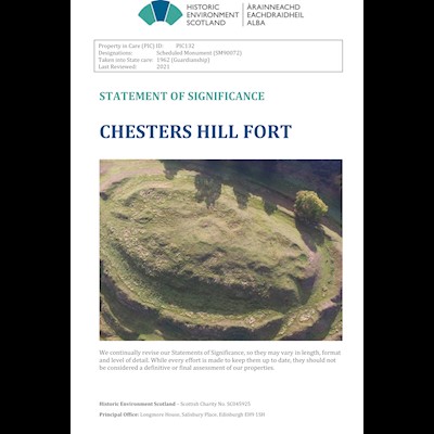 Front cover of Chesters Hill Fort Statement of Significance