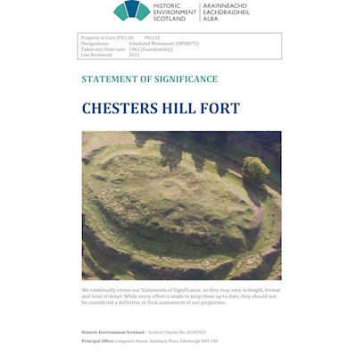 Front cover of Chesters Hill Fort Statement of Significance