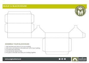 A design of a blackhouse to be cut out 