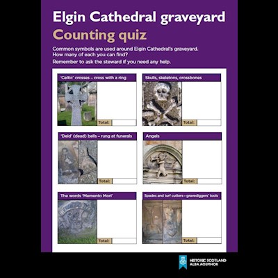 Cover of the elgin cathedral graveyard counting quiz