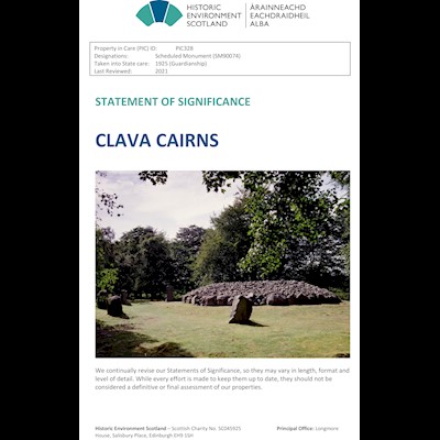 Front cover of Clava Cairns Statement of Significance