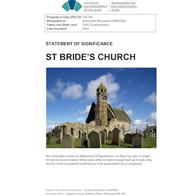 Front cover St Bride's Church - Statement of Significance.