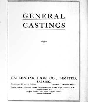 Callendar Iron Company Ltd General Castings