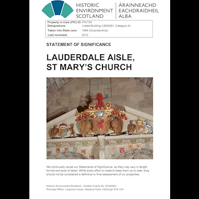 Front cover of Lauderdale Aisle, St Mary's Church Statement of Significance