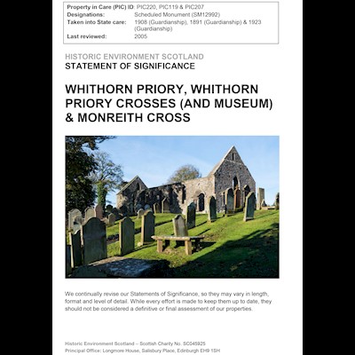 Front cover of Whithorn Priory Statement of Significance