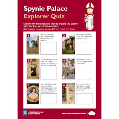 cover of the spynie palace explorer quiz