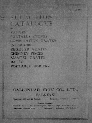 Callendar Iron Co Ltd Falkirk - Selection catalogue 240