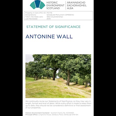 Cover for Antonine Wall Statements of Significance