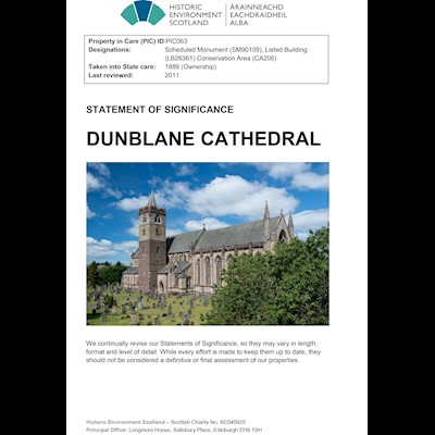 Front cover of Dunblane Cathedral Statement of Significance