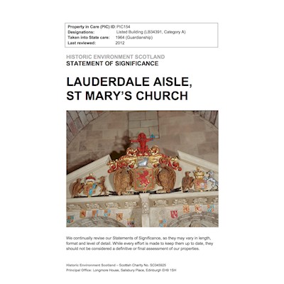 Lauderdale Aisle, St Mary's Church - Statement of Significance