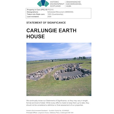 Front cover of Carlungie Earth House SoS