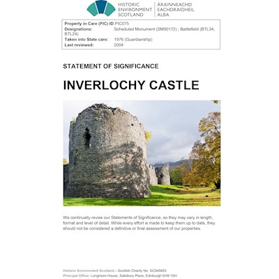 Front cover of Inverlochy Castle Statement of Significance