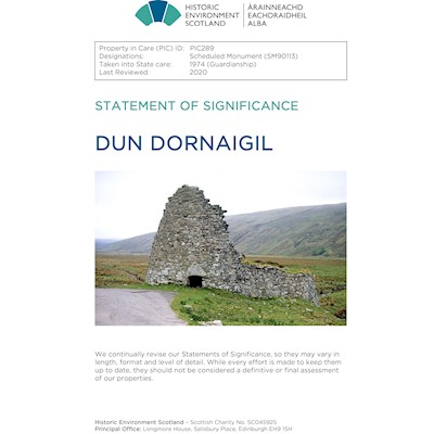 Front cover of Dun Dornaigil Statement of Significance