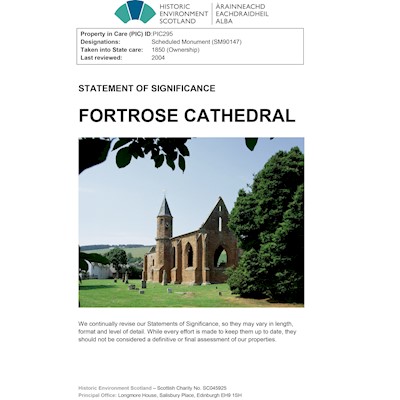Front cover of Fortrose Cathedral Statement of Significance