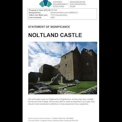 Front cover of Noltland Castle Statement of Significance