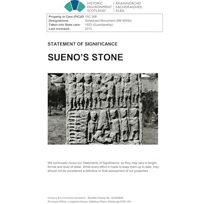 Front cover Sueno's Stone - Statement of Significance.