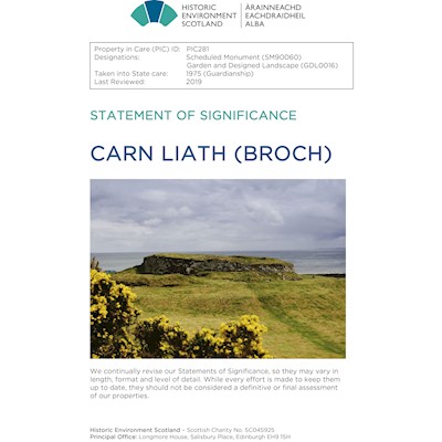 Front cover of Carn Liath Broch Statement of Significance