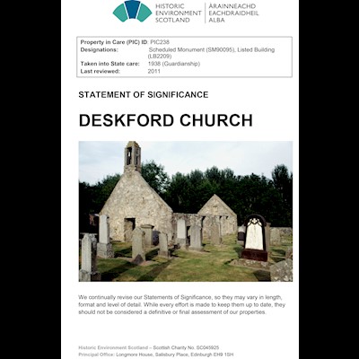 Front cover of Deskford Church Statement of Significance