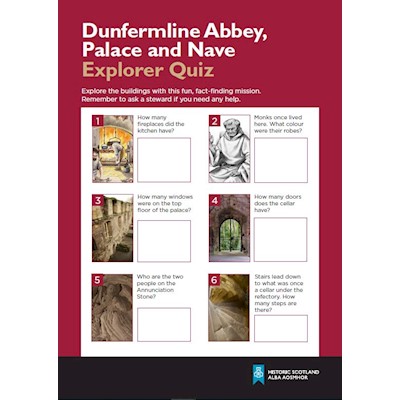 cover of dunfermline abbey explorer quiz