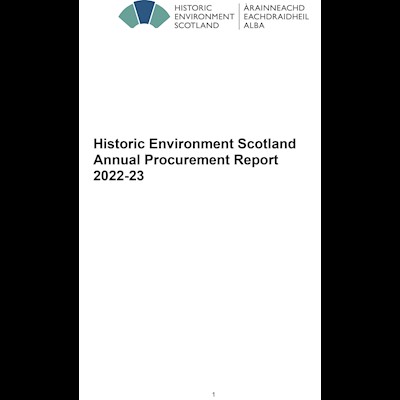 Front cover of the Procurement Annual Report 2022-23