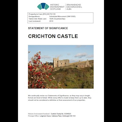 Front cover of Crichton Castle Statement of Significance