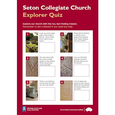 cover of seton collegiate church explorer quiz