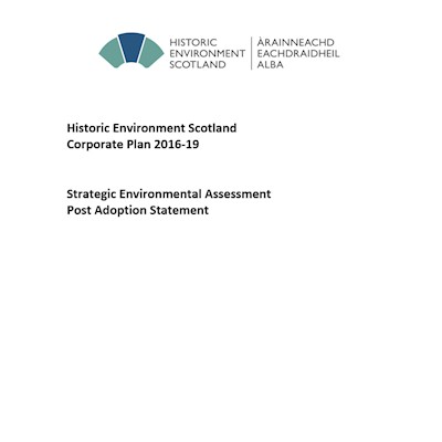 Corporate Plan 2016-19 Strategic Environmental Assessment Post Adoption Statement