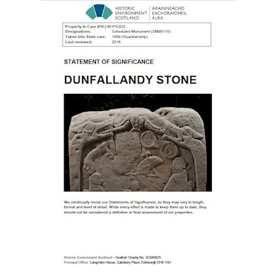 Front cover of Dunfallandy Stone Statement of Significance
