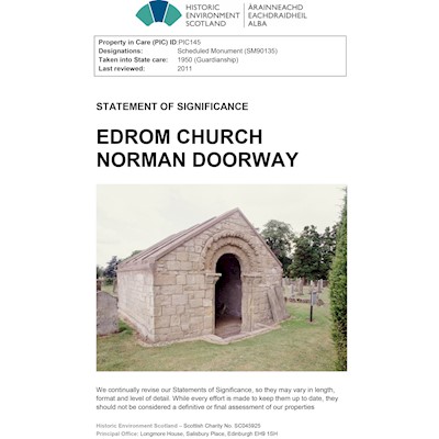 Front cover of Edrom Church Statement of Significance
