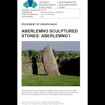 Front cover of Aberlemno Sculptured Stones I Statement of Significance 