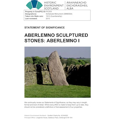 Front cover of Aberlemno Sculptured Stones I Statement of Significance 