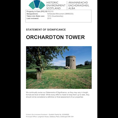 Front cover of Orchardton Tower Statement of Significance