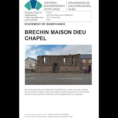 Front cover of Brechin Maison Dieu Chapel Statement of Significance
