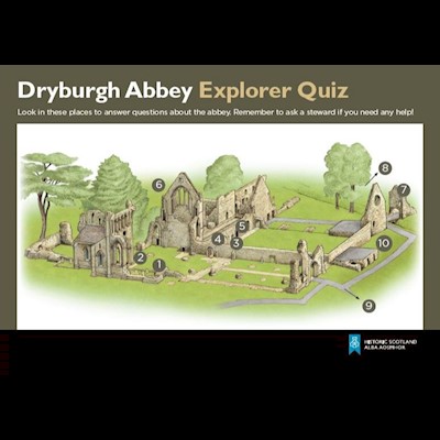 cover of dryburgh abbey explorer quiz