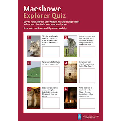 Cover of Maeshowe Chambered Cairn Quiz
