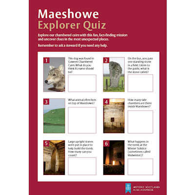 Cover of Maeshowe Chambered Cairn Quiz