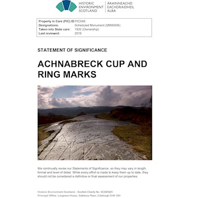 Front cover of Achnabreck Cup and Ring Marks SoS