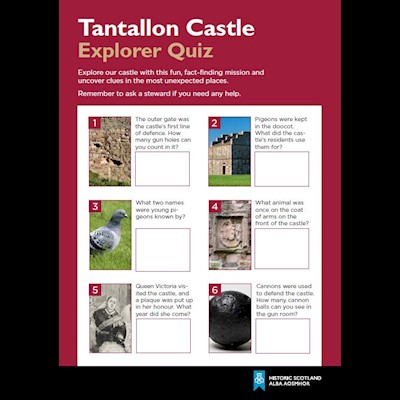 cover for tantallon castle explorer quiz