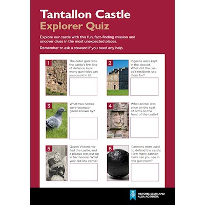 cover for tantallon castle explorer quiz