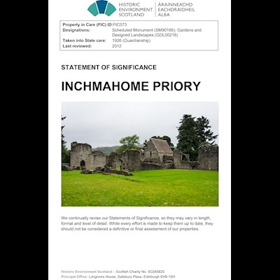 Front cover of Inchmahome Priory Statement of Significance