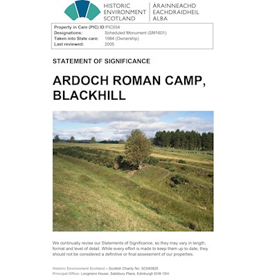 Front cover of Ardoch Roman Camp Statement of Significance