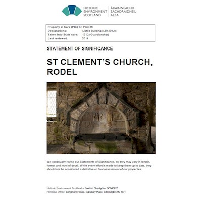 Front cover of St Clement's Church Statement of Significance